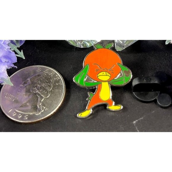 Disney Orange Juice Bird Trading Pin Hidden Mickey Epcot Mascot Angry Brooch Pin - Picture 2 of 5